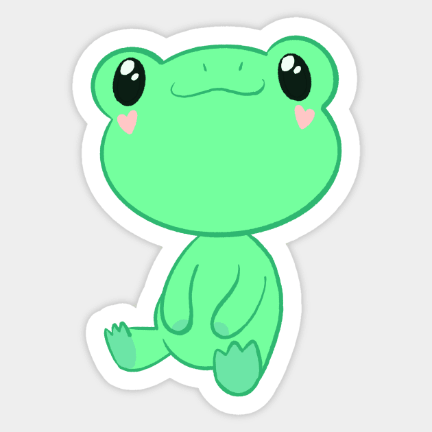 Silly Cute Frog Sticker by SaganPie